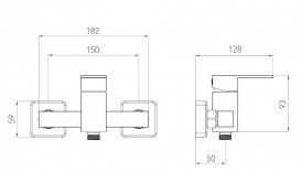 Смеситель для душа Volle Pardo однорычажный графитовый 1548.100106