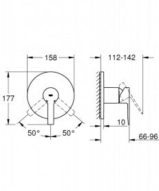 Смеситель для душа встраиваемый Grohe Lineare однорычажный хром 24063001