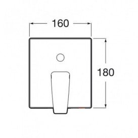 Змішувач для душа вбудовується Roca Thesis змішувач зовнішня частина хром A5A0B50C00