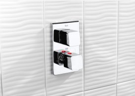 Смеситель для душа встраиваемый Roca Thesis двухвентильный с термостатом внешняя часть A5A2950C00