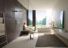Смеситель для душа встраиваемый с термостатом для 5 потребителей Hansgrohe коллекция RainSelect черный 15358600