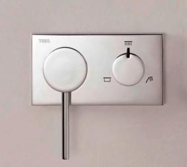 Смеситель для душа встраиваемый Tres 3V однорычажный латунь хром 21027399