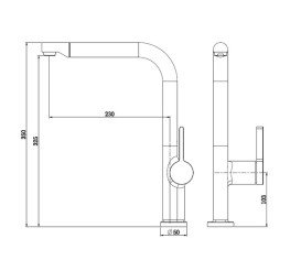 Змішувач для кухні Аквародос Rimini одноважільний хром АР000084843
