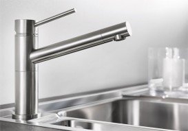 Смеситель для кухни Blanco Alta Compact однорычажный  нержавеющая сталь 517181