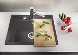 Смеситель для кухни Blanco Alta-S Compact однорычажный  хром/антрацит 515333