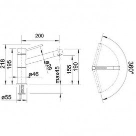 Смеситель для кухни Blanco Alta Compact однорычажный  хром/шампань 515319