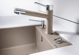 Смеситель для кухни Blanco Alta Compact однорычажный  хром/мускат 521738