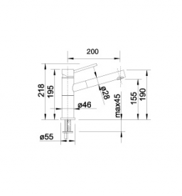 Змішувач для кухні Blanco ALTA-S COMPACT хром/коньяк 515331