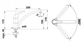Змішувач для кухні Blanco Bravon змішувач хром 518818
