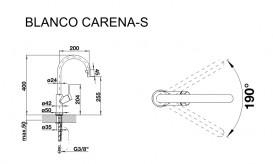Смеситель для кухни Blanco Carena-S однорычажный  кофе 520988