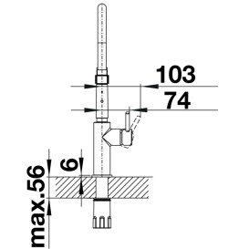 Смеситель для кухни Blanco CATRIS-S Flexo сатиновая темная сталь 527731