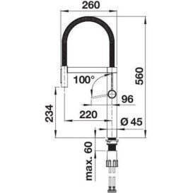 Смеситель для кухни Blanco CULINA-S II сатиновая платина 527702