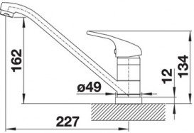Змішувач для кухні Blanco DARAS-F одноважільний хром 521751
