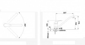 Змішувач для кухні Blanco Daras одноважільний вулканічний сірий 526934