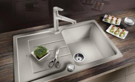 Змішувач для кухні Blanco FELISA-S змішувач висувною виливши перловий 520347