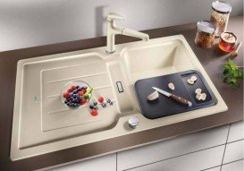 Змішувач для кухні Blanco FELISA-S змішувач висувною виливши шампань 520342