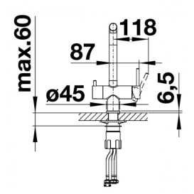 Змішувач для кухні Blanco FONTAS II нержавіюча сталь сатинова платина 527714