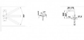 Змішувач для кухні Blanco Fontas II під фільтр Silgranit чорний матовий 526670