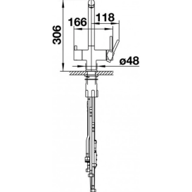 Змішувач для кухні Blanco FONTAS-S II нержавіюча сталь сатинова платина 527715