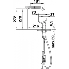 Змішувач для кухні Blanco FONTAS-S II нержавіюча сталь сатинова платина 527715