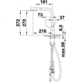 Змішувач для кухні Blanco Fontas-S II змішувач під фільтр хром 525198
