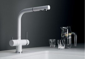 Смеситель для кухни Blanco Fontas-S II однорычажный под фильтр белый 525204