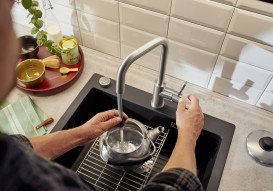 Змішувач для кухні Blanco Jandora-S з висувною лійкою нержавіюча сталь 526614