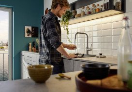 Змішувач для кухні Blanco Jandora-S з висувною лійкою нержавіюча сталь 526614