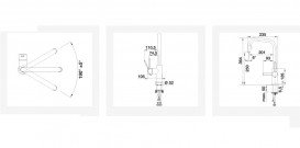 Змішувач для кухні Blanco Jandora-S з висувною лійкою нержавіюча сталь 526614
