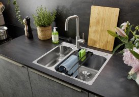 Смеситель для кухни Blanco Jandora-S однорычажный нержавеющая сталь 526615