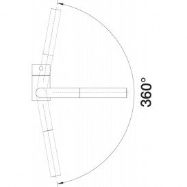 Смеситель для кухни Blanco JETA однорычажный  боковой излив  мускат 521728