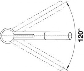 Смеситель для кухни Blanco KANO-S однорычажный  выдвижной излив  хром 521503