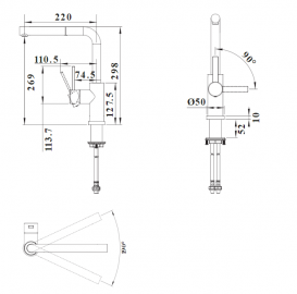 Смеситель для кухни Blanco Lanora-S-F с вытяжной лейкой нержавеющая сталь 526180
