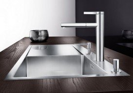 Смеситель для кухни Blanco LINEE-S однорычажный  выдвижной излив  хром 517591