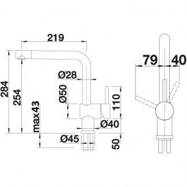Смеситель для кухни Blanco LINUS-F однорычажный  хром 514025