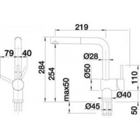 Змішувач для кухні Blanco LINUS-S змішувач висувною виливши білий 516692