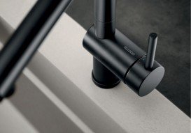 Змішувач для кухні Blanco Linus-S з висувною лійкою чорний матовий 525807