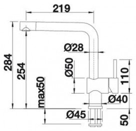 Смеситель для кухни Blanco Linus Silgranit® однорычажный  серый беж 517622