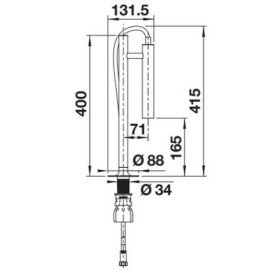 Змішувач для кухні Blanco Luneoo-S з висувним виливом матова темна сталь 527975