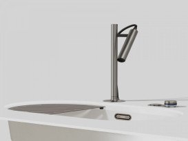 Змішувач для кухні Blanco Luneoo-S з висувним виливом матова темна сталь 527975