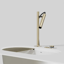 Смеситель для кухни Blanco Luneoo-S с выдвижным изливом матовое золото 527974