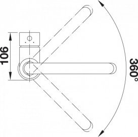 Смеситель для кухни Blanco Mida однорычажный  хром 517742