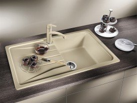 Змішувач для кухні Blanco Nea-S Silgranit змішувач висувною виливши шампань 520302