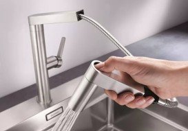 Смеситель для кухни Blanco Panera-S однорычажный нержавеющая сталь 521547