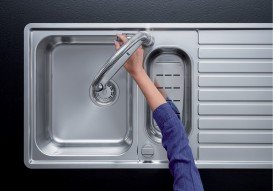 Змішувач для кухні Blanco Solenta-S Senso сенсорний з висувною лійкою нержавіюча сталь 523127