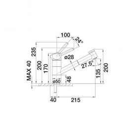 Смеситель для кухни Blanco Tivo-S однорычажный хром 517648