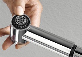 Змішувач для кухні Blanco Tivo-S SILGRANIT® змішувач хром / темна скеля 518798