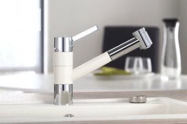 Змішувач для кухні Blanco Tivo-S SILGRANIT® змішувач хром / білий 517613