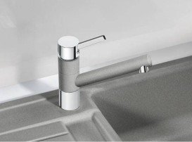 Змішувач для кухні Blanco Tivo SILGRANIT® змішувач хром / перловий 520753