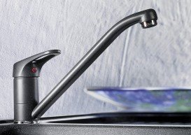 Смеситель для кухни Blanco Wega SILGRANIT® однорычажный  темная скала 518806